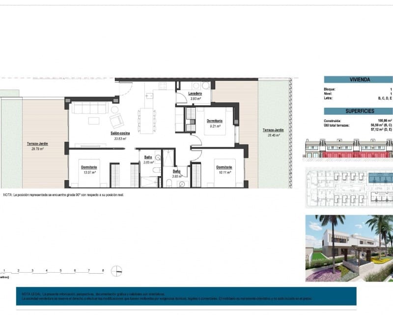 3 sypialnia Apartament na sprzedaż w Los Alcazares z basenem - 320 000 € (Ref: 8861559)