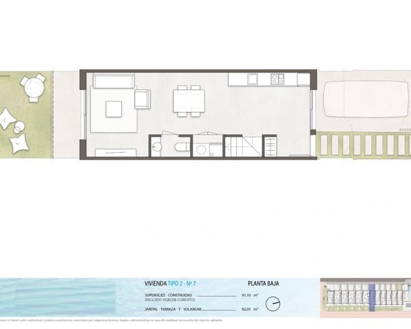 2 sypialnia Dom na sprzedaż w Pilar de la Horadada ciudad, Pilar de la Horadada z basenem - 299 900 € (Ref: 8945165)