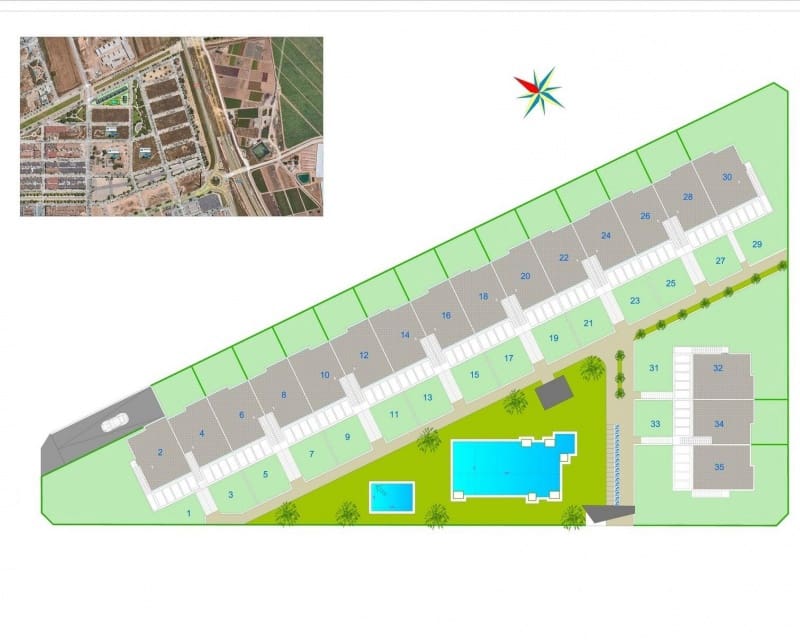 2 soverom Leilighet til salgs i Pilar de la Horadada med svømmebasseng - € 293 000 (Ref: 9187573)