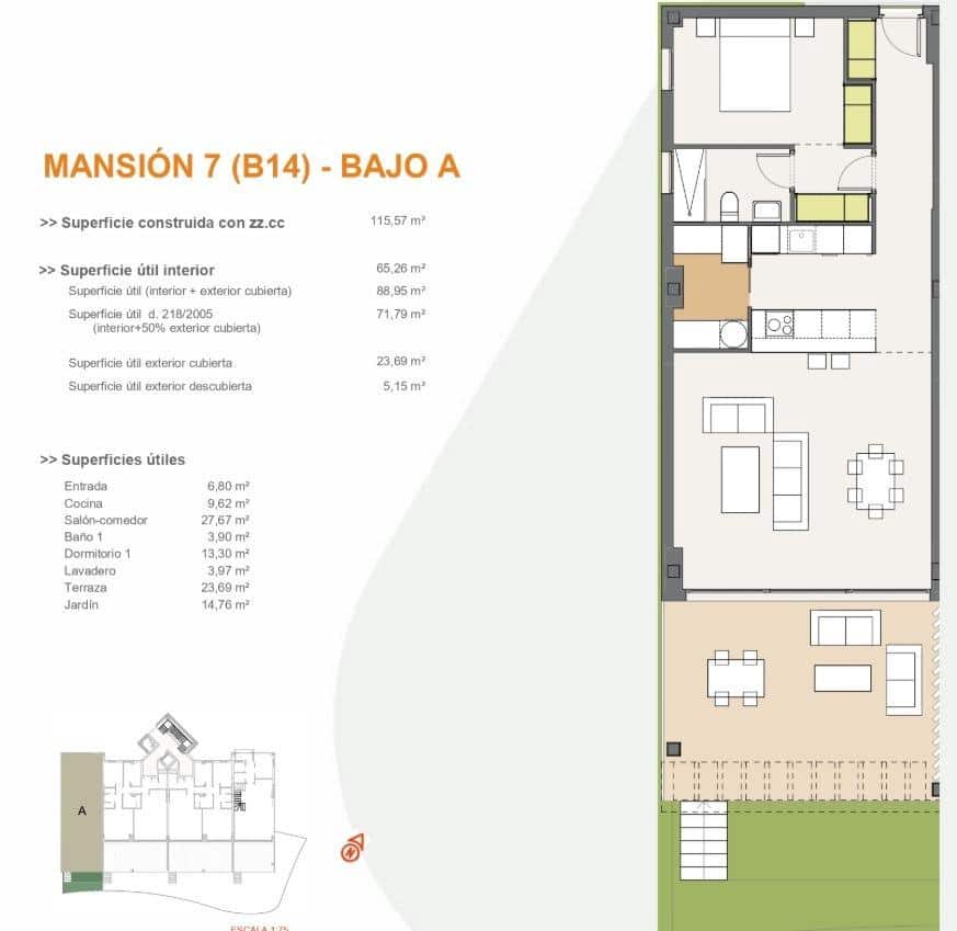 1 sovrum Lägenhet till salu i La Alcaidesa med pool - 349 000 € (Ref: 9390348)