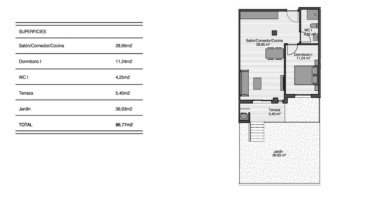 1 slaapkamer Appartement te koop in San Miguel de Salinas met zwembad - € 140.000 (Ref: 9491264)