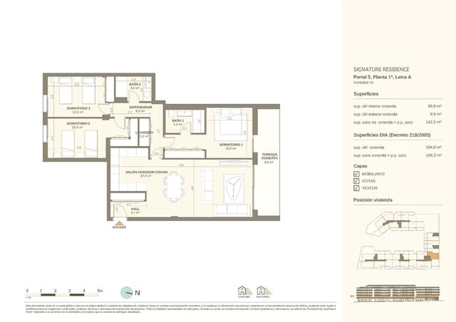 3 slaapkamer Appartement te koop in San Pedro de Alcántara Pueblo, Marbella met zwembad - € 576.500 (Ref: 9508491)