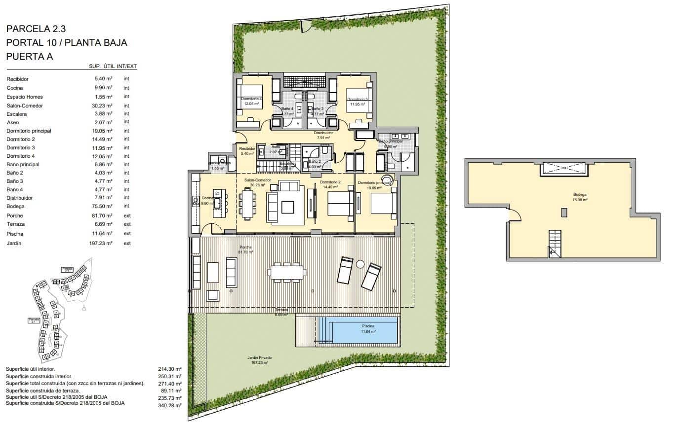 4 camera da letto Bungalow in vendita in Los Monteros con piscina - 1.340.000 € (Rif: 9555468)