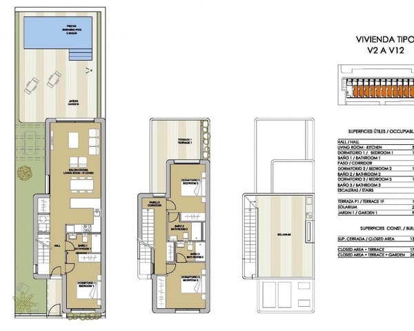 3 soveværelse Villa til salg i Mil Palmeras, Pilar de la Horadada med swimmingpool - € 539.900 (Ref: 9619036)