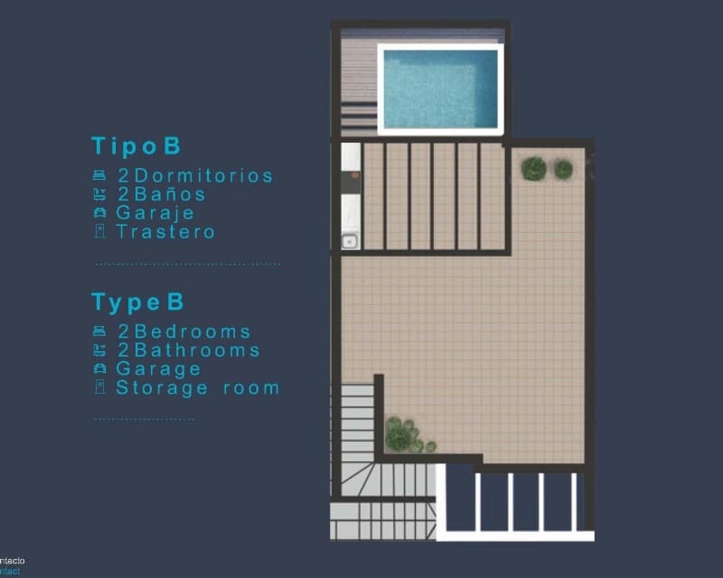 2 soveværelse Lejlighed til salg i San Pedro del Pinatar med swimmingpool - € 288.000 (Ref: 9701383)