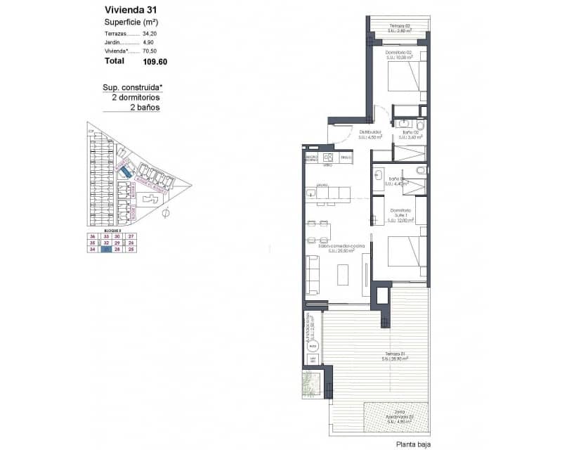 2 camera da letto Appartamento in vendita in Los Alcazares con piscina - 319.000 € (Rif: 9725068)