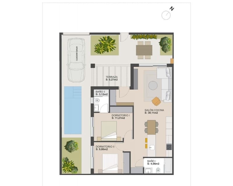 2 makuuhuone Huvila myytävänä paikassa Roldan mukana uima-altaan - 272 900 € (Ref: 9784393)