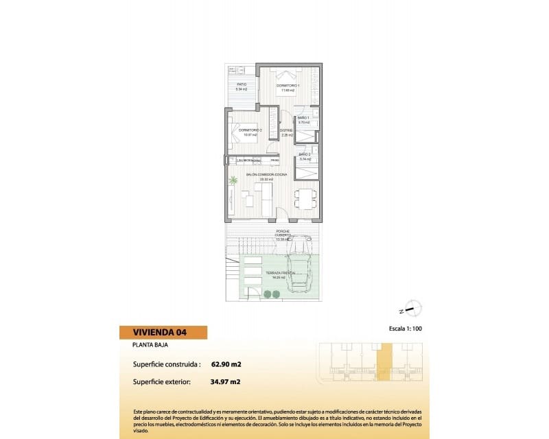 2 soveværelse Lejlighed til salg i San Pedro del Pinatar - € 279.000 (Ref: 9784395)