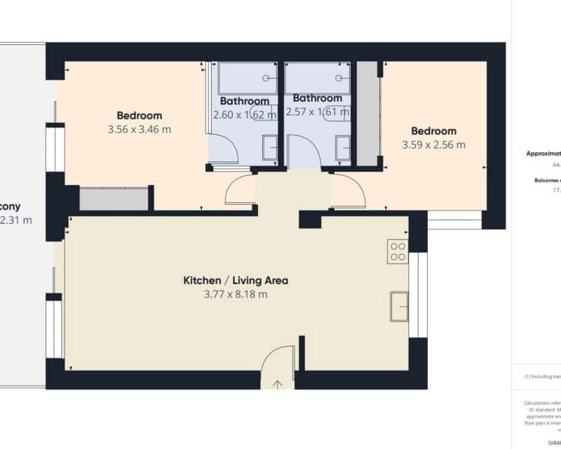 2 sypialnia Apartament na sprzedaż w San Javier - 265 000 € (Ref: 9895501)