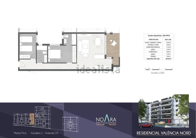 2 Zimmer Apartment zu verkaufen in Massamagrell - 210.000 € (Ref: 8865141)