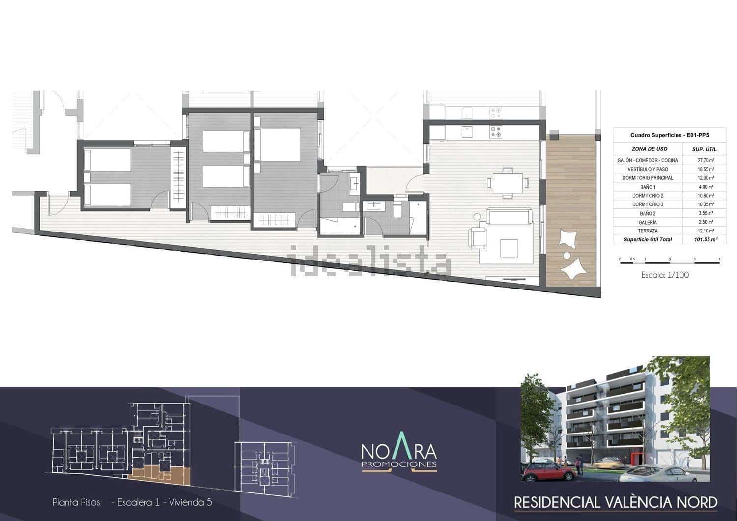 3 soverom Leilighet til salgs i La Pobla de Farnals med svømmebasseng - € 250 000 (Ref: 8869607)