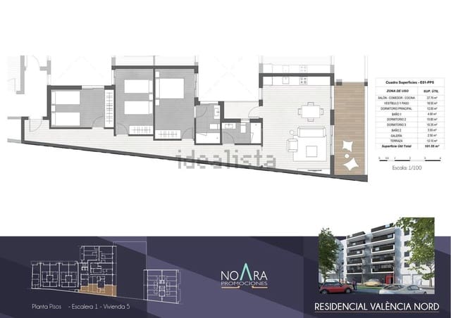 3 soverom Leilighet til salgs i La Pobla de Farnals med svømmebasseng - € 250 000 (Ref: 8869607)