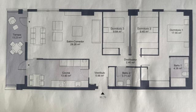 Apartamento de 3 habitaciones en En Corts, València ciudad en venta con piscina - 652.000 € (Ref: 9462105)