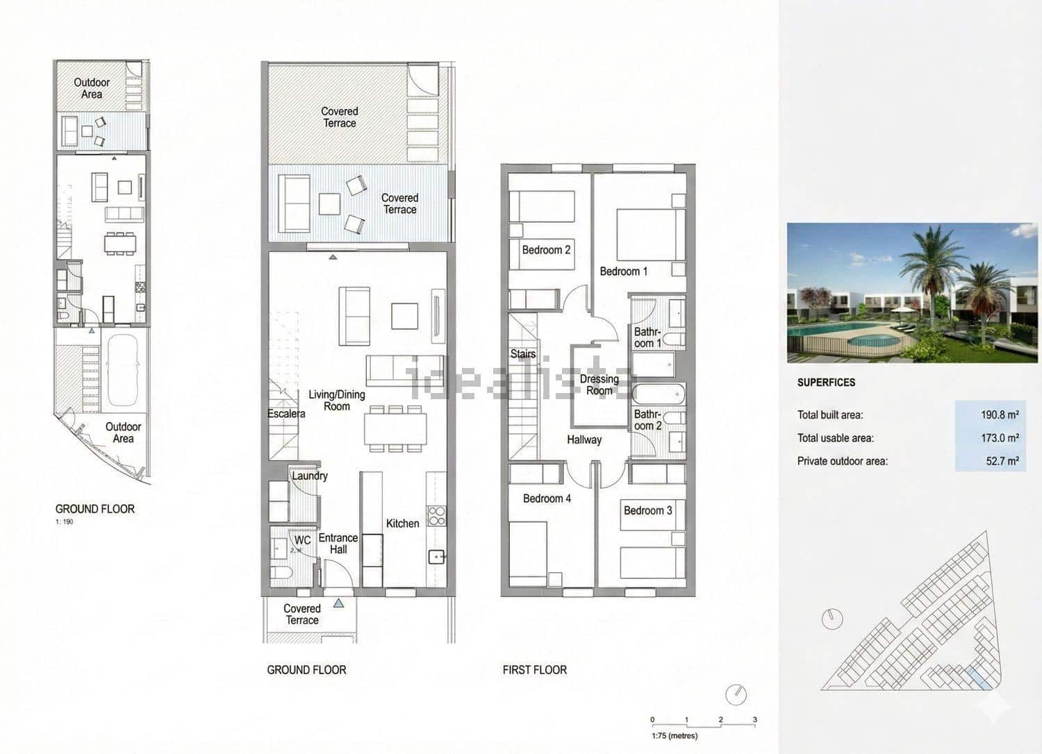 4 soveværelse Rækkehus til leje i San Antonio de Benageber med swimmingpool - € 2.600 (Ref: 9591324)