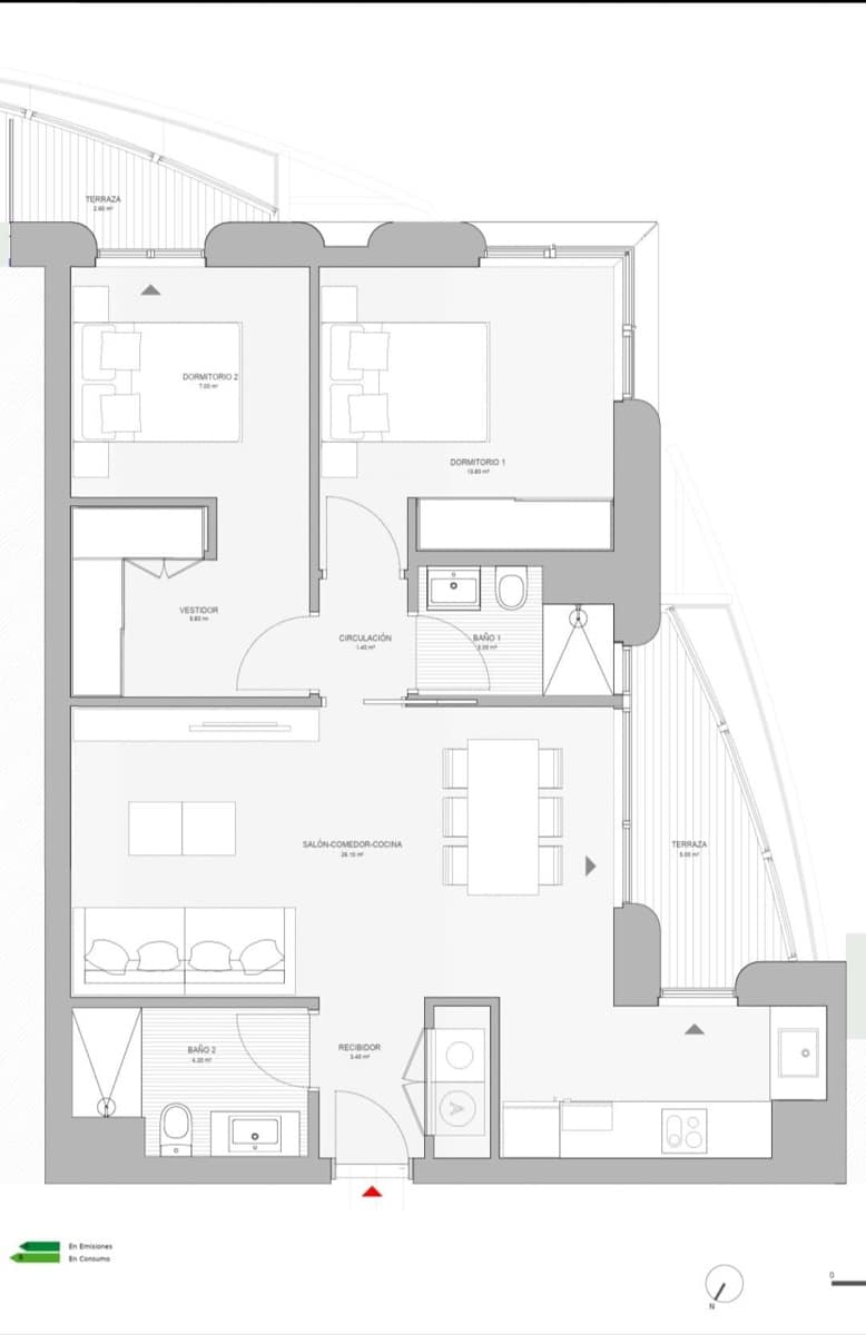 2 bedroom Apartment for rent in Valencia city with pool garage - € 3,200 (Ref: 9865224)