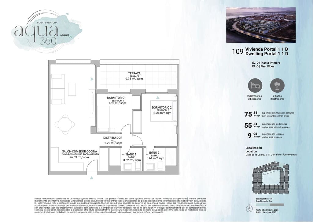 2 chambre Appartement à vendre à Corralejo avec piscine garage - 433 000 € (Ref: 10024990)