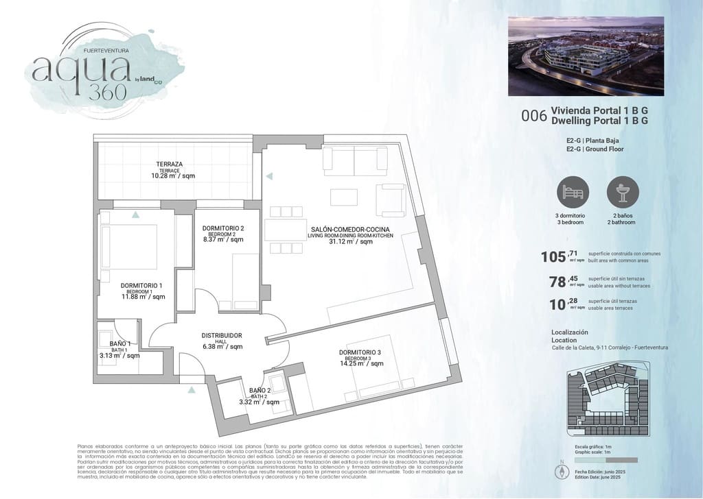 3 quarto Apartamento para venda em Corralejo com piscina garagem - 523 000 € (Ref: 10024992)