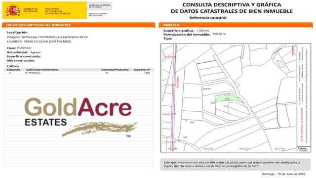 Landgrundstück zu verkaufen in Lajares, La Oliva - 225.000 € (Ref: 8374005)