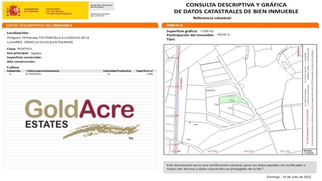 Terre non Aménagée à vendre à Lajares, La Oliva - 199 000 € (Ref: 8374005)