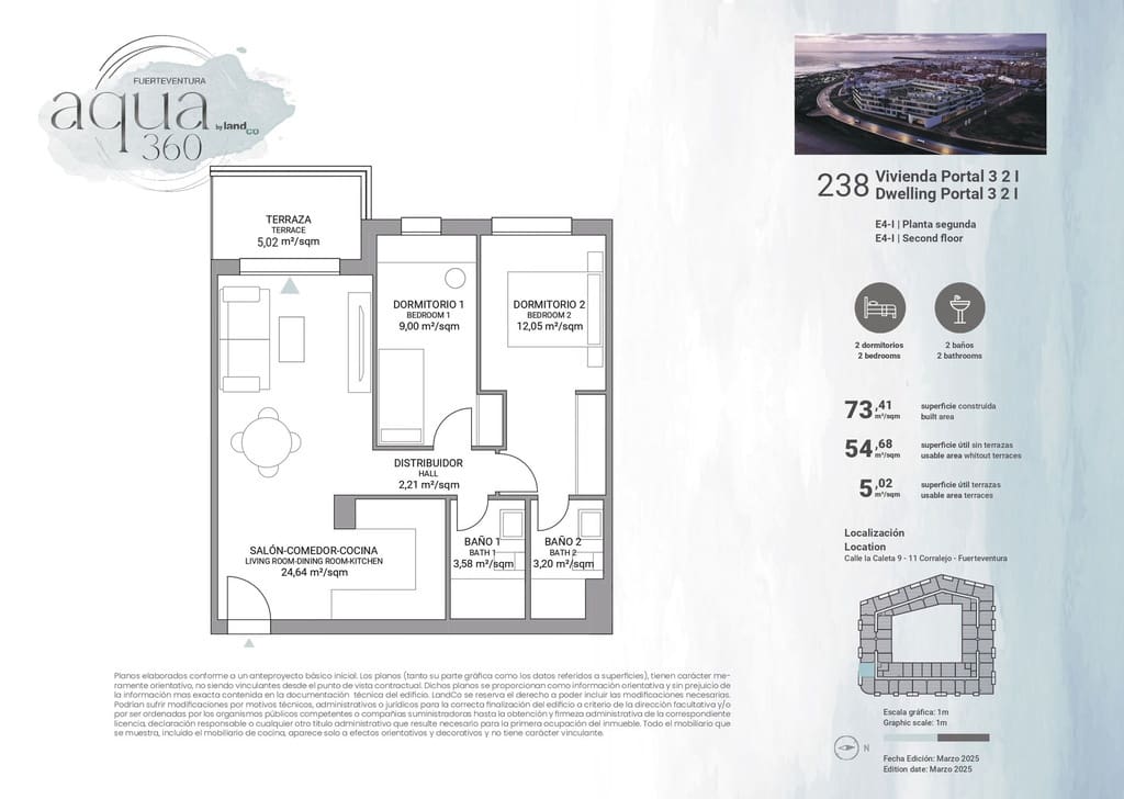 2 sovrum Lägenhet till salu i Corralejo med pool garage - 356 000 € (Ref: 9129395)