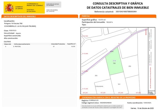 Rakentamaton maa myytävänä paikassa La Oliva - 85 000 € (Ref: 9345475)