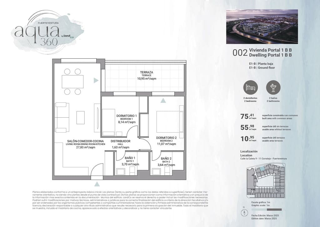 2 bedroom Apartment for sale in Corralejo with pool garage - € 406,000 (Ref: 9737945)