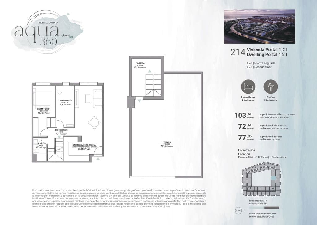 Apartamento de 2 habitaciones en Corralejo en venta con piscina garaje - 422.000 € (Ref: 9737962)