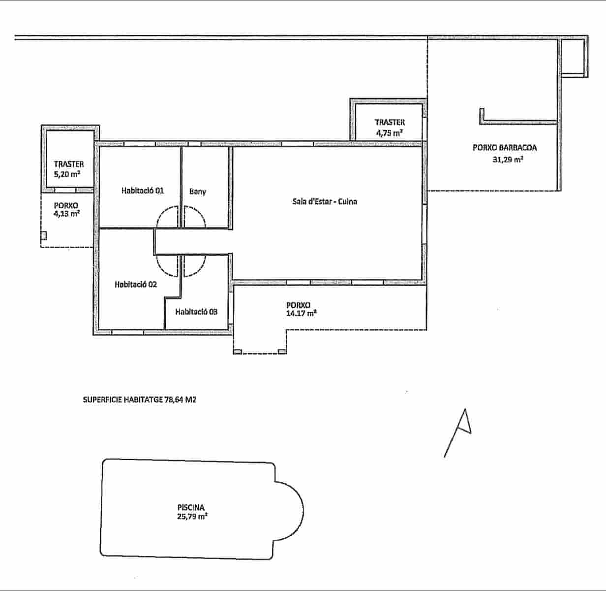 3 soveværelse Villa til salg i Amposta med swimmingpool - € 220.000 (Ref: 8076182)