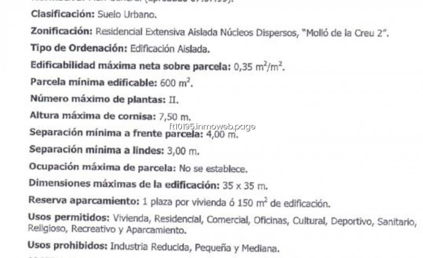Undeveloped Land for sale in Gandia - € 120,000 (Ref: 8096755)