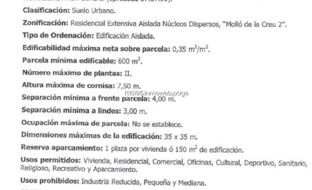 Tomt till salu i Gandia - 120 000 € (Ref: 9178201)