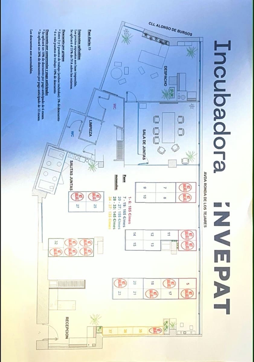 Office for rent in Cordoba city - € 185 (Ref: 9359910)