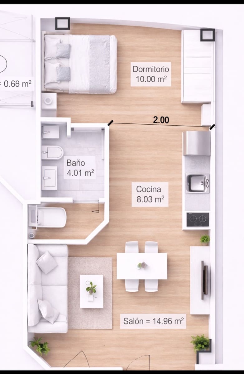 1 quarto Loft para venda em Cordova cidade - 145 000 € (Ref: 9825348)