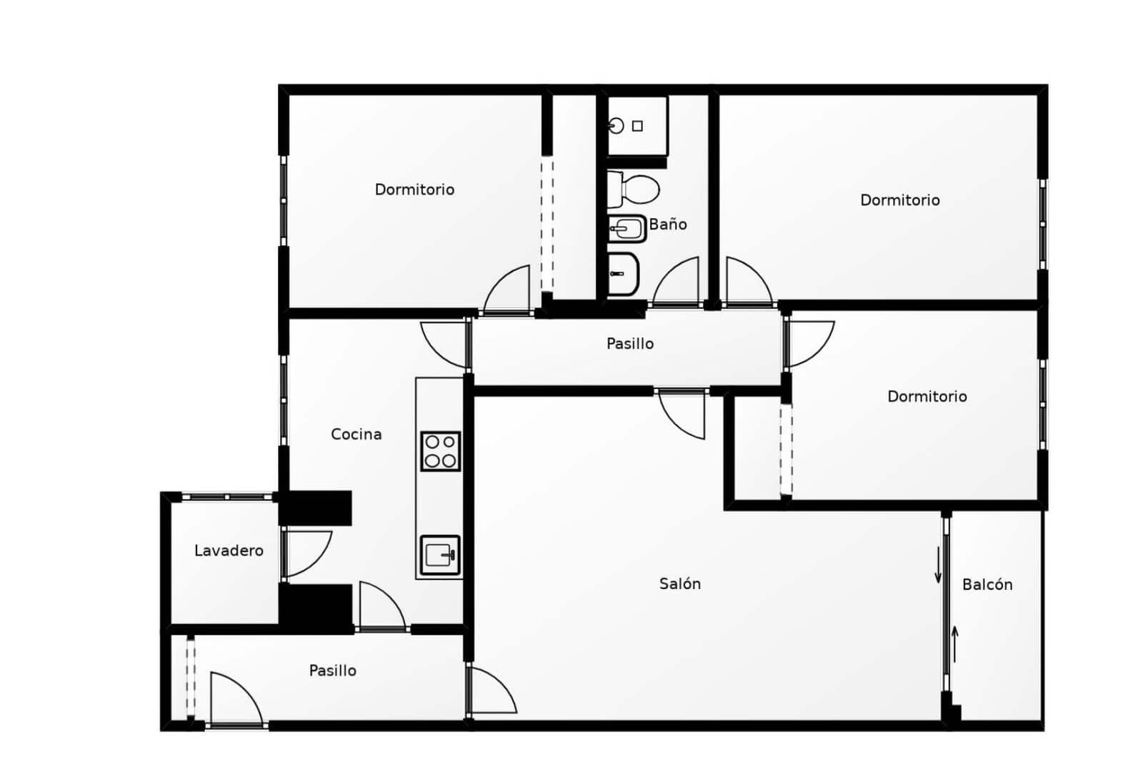 3 camera da letto Appartamento in vendita in Cordova citta - 148.000 € (Rif: 9849466)