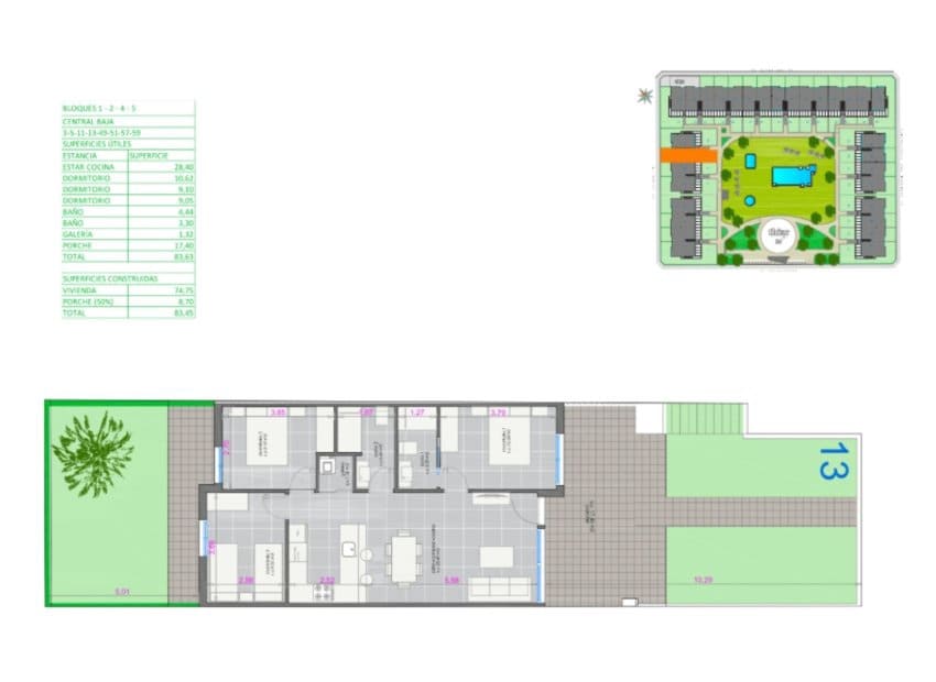 3 soveværelse Bungalow til salg i Pilar de la Horadada med swimmingpool - € 369.500 (Ref: 9944942)