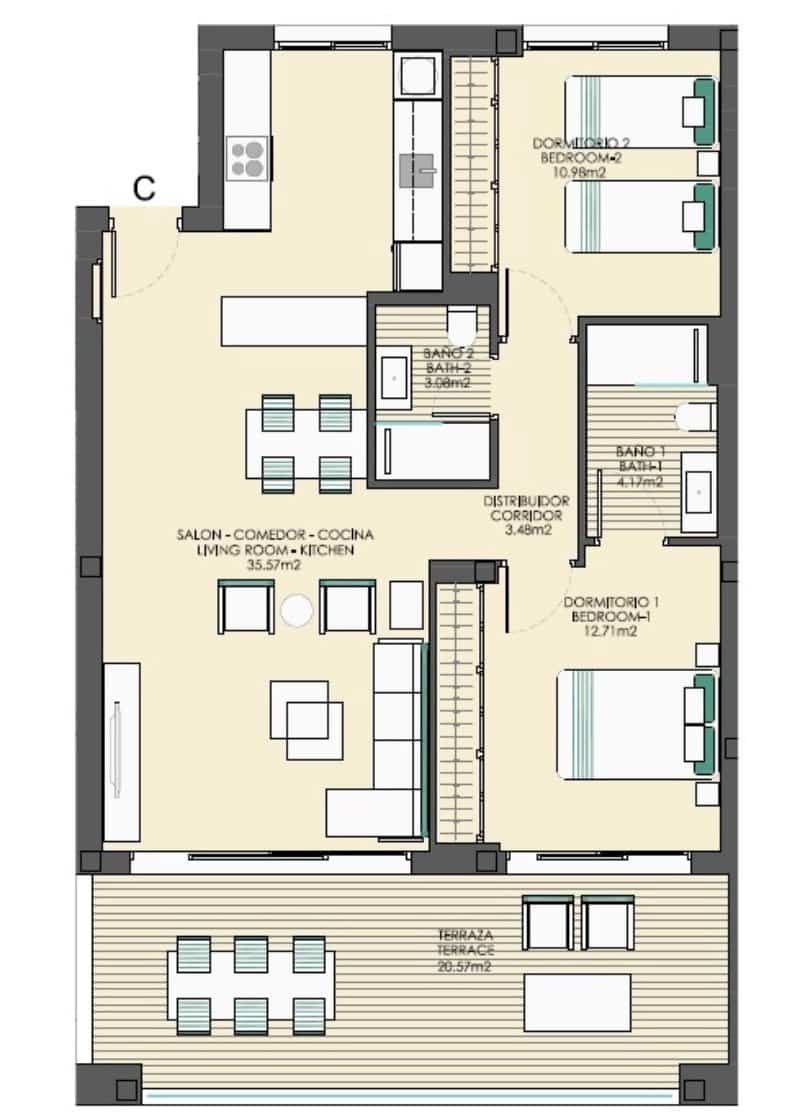 2 sovrum Lägenhet till salu i Casares med pool garage - 398 000 € (Ref: 7994769)