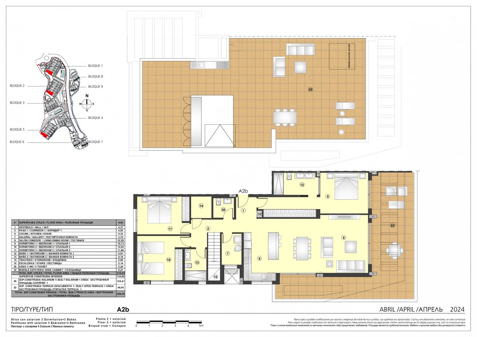 2 camera da letto Attico in vendita in New Golden Mile con piscina garage - 686.000 € (Rif: 8522991)