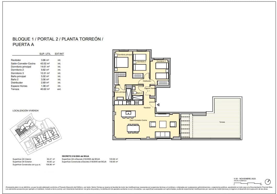 3 soverom Penthouse til salgs i Estepona med svømmebasseng garasje - € 739 000 (Ref: 9193942)