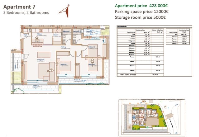3 slaapkamer Appartement te koop in Javea / Xàbia met zwembad garage - € 428.000 (Ref: 9494861)