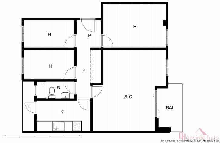 Piso de 3 habitaciones en València ciudad en venta - 199.000 € (Ref: 10075593)
