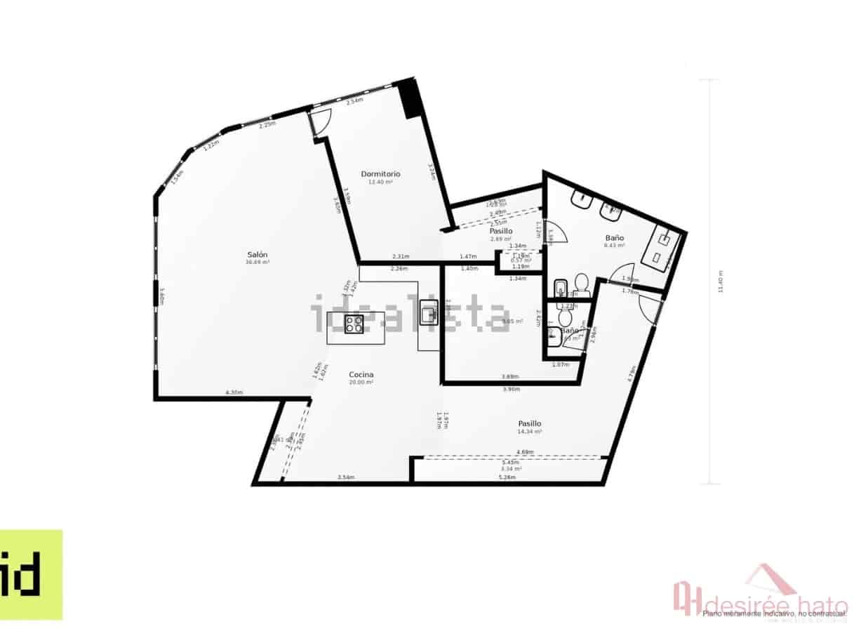 1 bedroom Flat for sale in Valencia city - € 890,000 (Ref: 10085257)