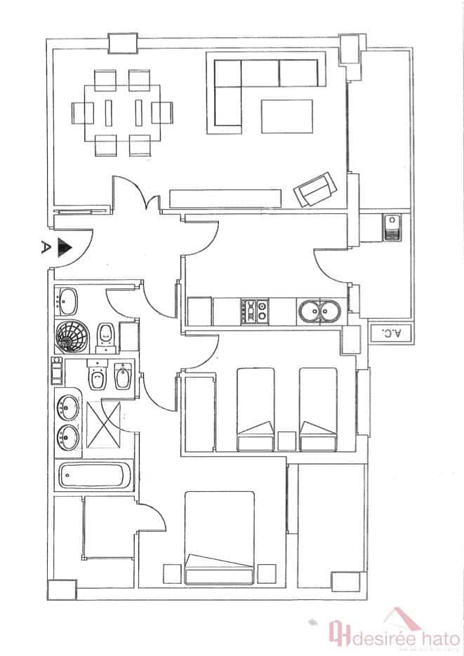 2 slaapkamer Flat te huur in Valencia stad met zwembad garage - € 1.500 (Ref: 7568985)