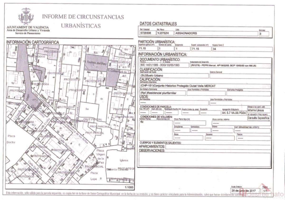 Terreno para Construção para venda em Valencia cidade - 600 000 € (Ref: 8406418)