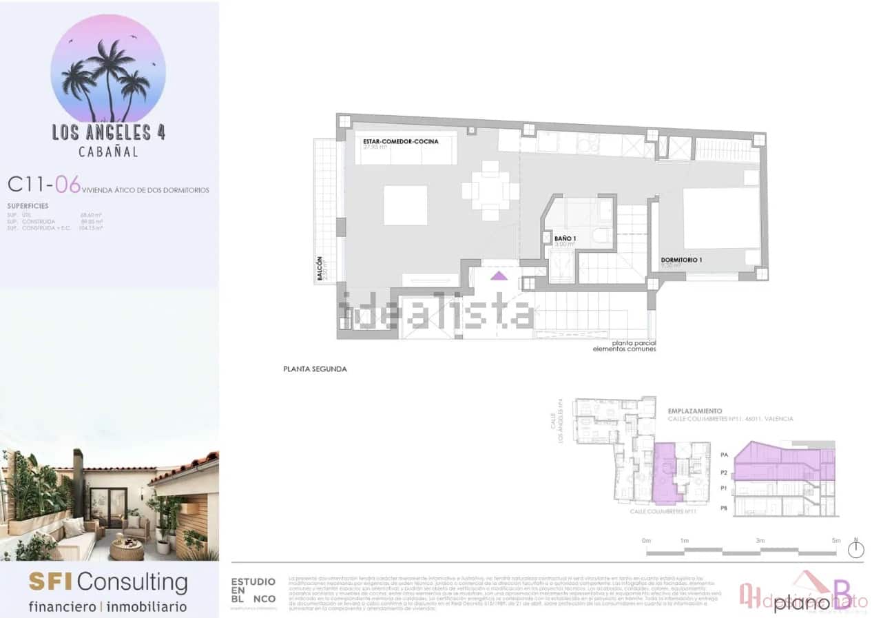 2 slaapkamer Penthouse te koop in Valencia stad - € 515.000 (Ref: 8548735)