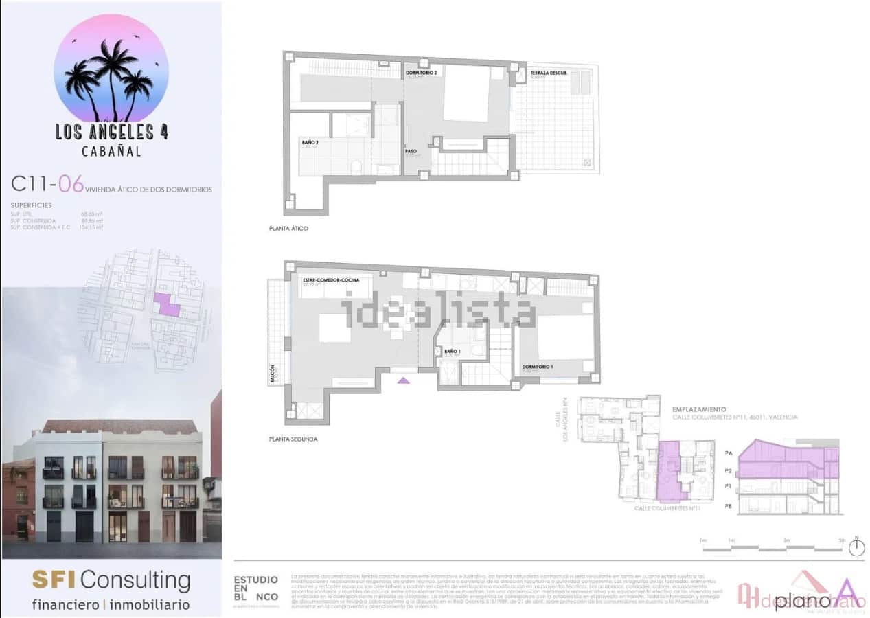 2 slaapkamer Penthouse te koop in Valencia stad - € 515.000 (Ref: 8548735)