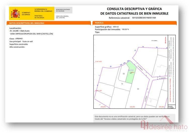 Byggegrund til salg i Oropesa  - € 91.000 (Ref: 9524570)