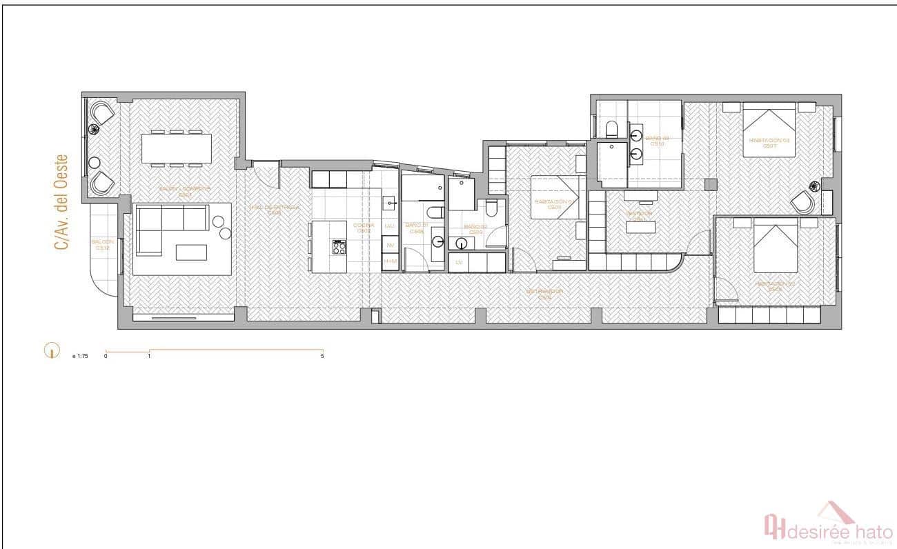 3 Zimmer Wohnung zu verkaufen in Valencia Stadt - 950.000 € (Ref: 9593280)
