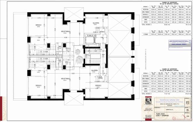 1 makuuhuone Toimisto vuokrattavana paikassa La Gran Via, Valencia kaupunki - 2 800 € (Ref: 9843678)