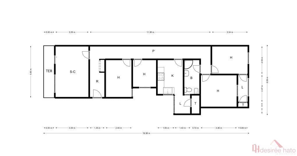 4 sovrum Lägenhet till salu i Valencia stad - 290 000 € (Ref: 9902577)