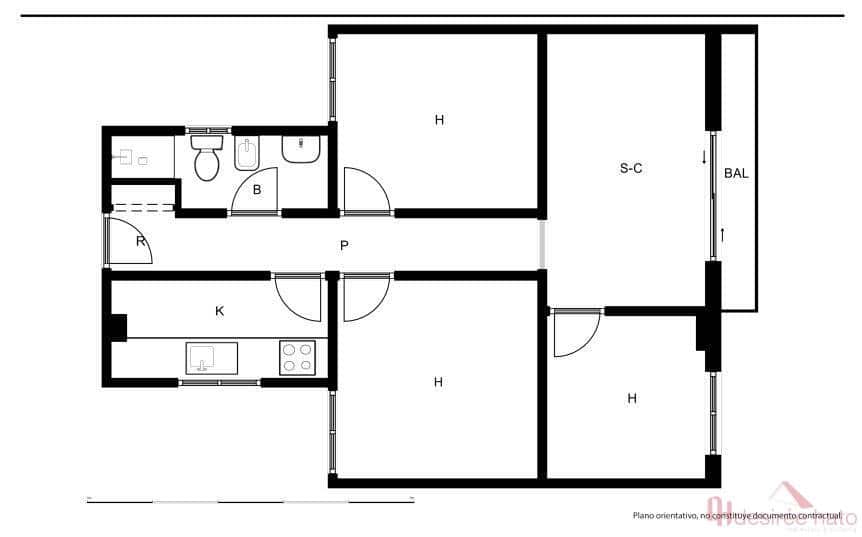 3 slaapkamer Flat te koop in Valencia stad - € 190.000 (Ref: 9952739)