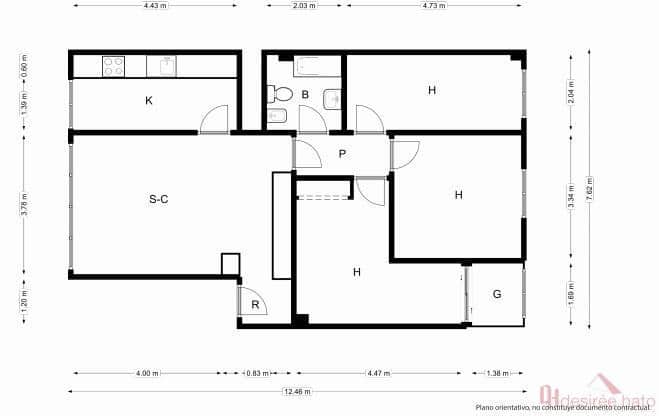 3 slaapkamer Flat te koop in Valencia stad - € 259.000 (Ref: 9984031)